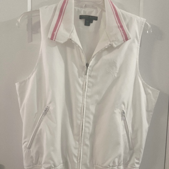 Lauren Active Ralph Lauren Zip Front Golf/ Tennis/ Pickletball Vest Pink Medium - Picture 1 of 7